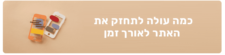 עלויות תחזוקה לאתר עם תבנית ולאתר בהתאמה אישית